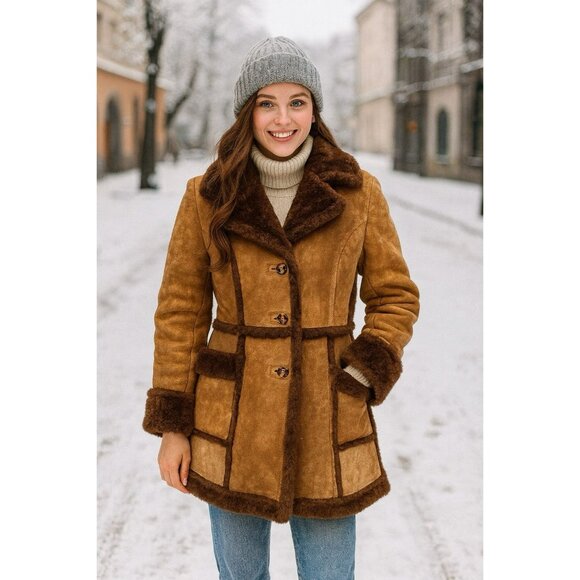 1970’s Leather Attic Winter Shearling Coat - Picture 1 of 10